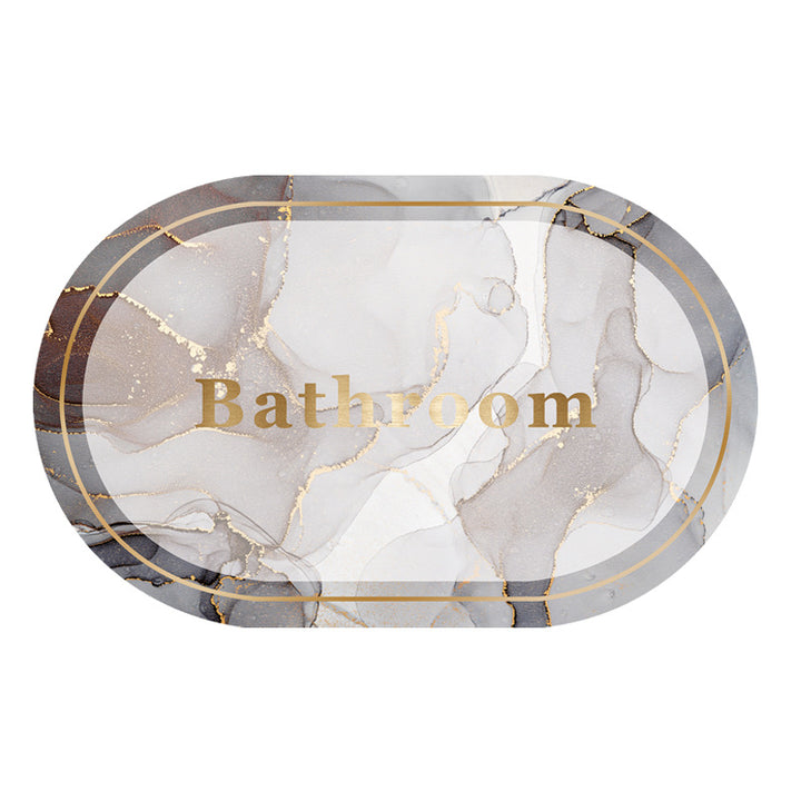 Luxurious Marble Design Bath Mat