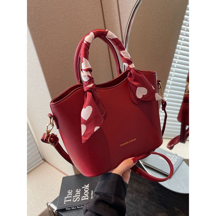 Stylish Scarf-Embellished Handbag Kalsten