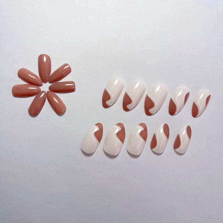 Elegant Abstract Press-On Nails