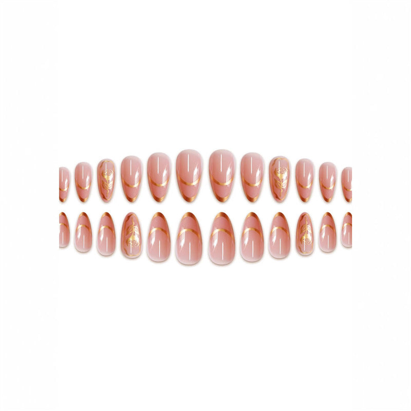 Elegant Floral Stiletto Press-On Nails Kalsten