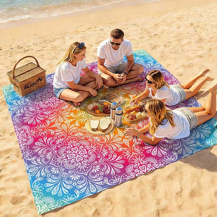 Mandala Design Beach Mat Kalsten
