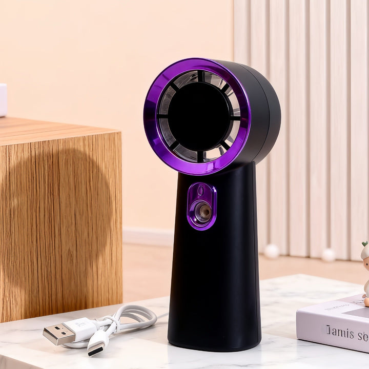 Women Portable Mini Fan with USB Charging Function and Innovative Spray Technology Kalsten