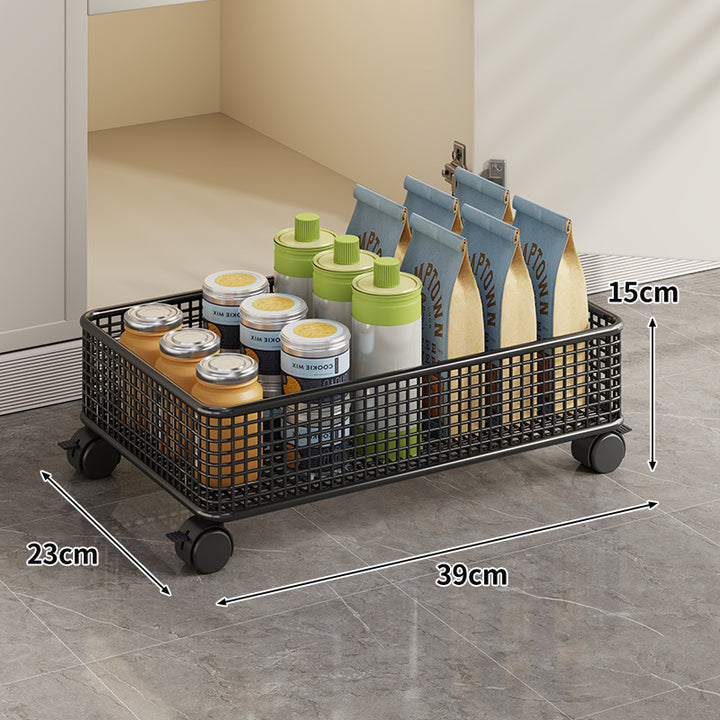 Under-Cabinet Mesh Rolling Storage Basket