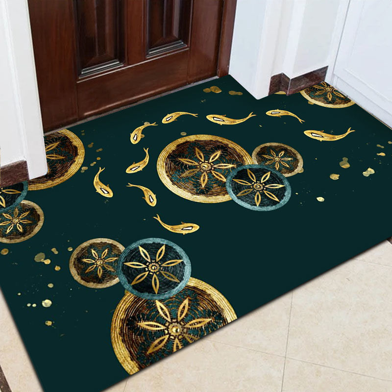Artistic Fish-Themed Entry Mat