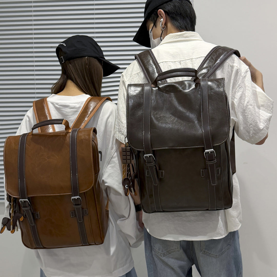 Stylish Leather Laptop Backpack