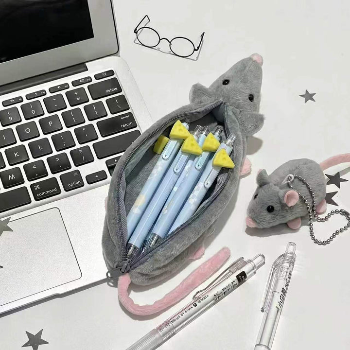 Cute Plush Mouse Pencil Case