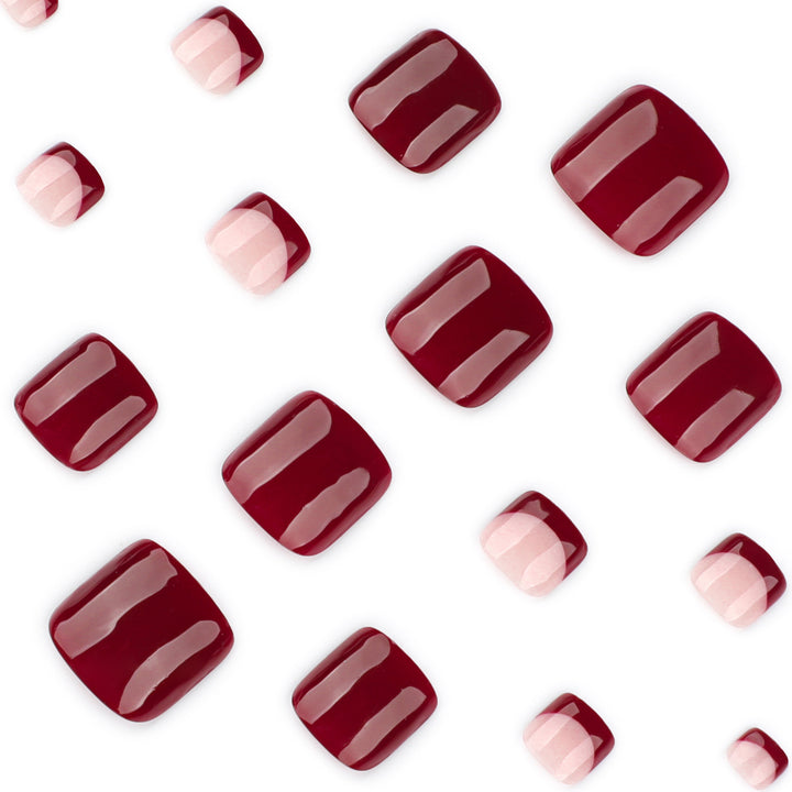 Artistic toenail design with elegant color gradient Kalsten