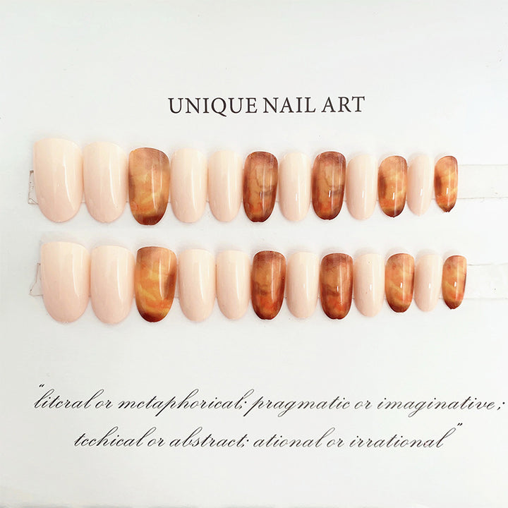 Sophisticated Marble Effect Press-On Nails