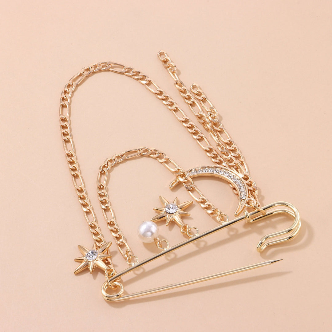 Glamorous Chain Brooch Kalsten