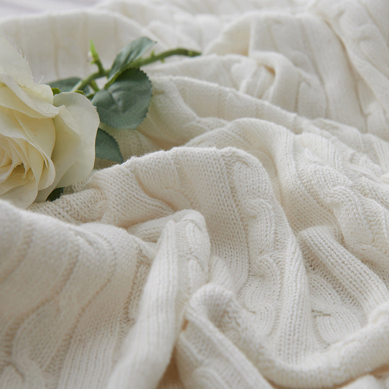 Cable Knit Throw Blanket