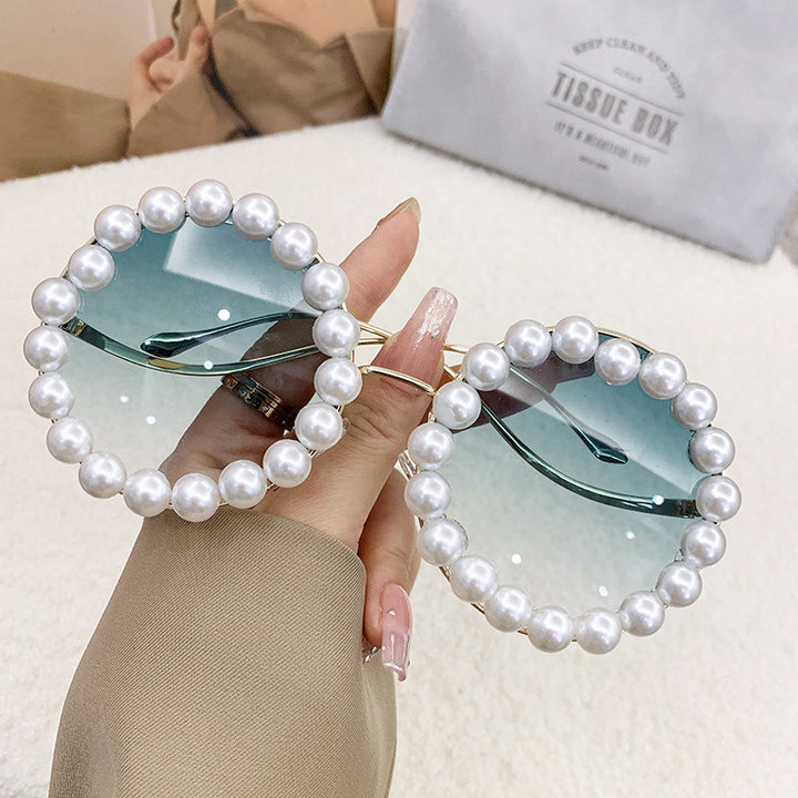 Women’s large sunglasses with pearl-embellished frame Kalsten