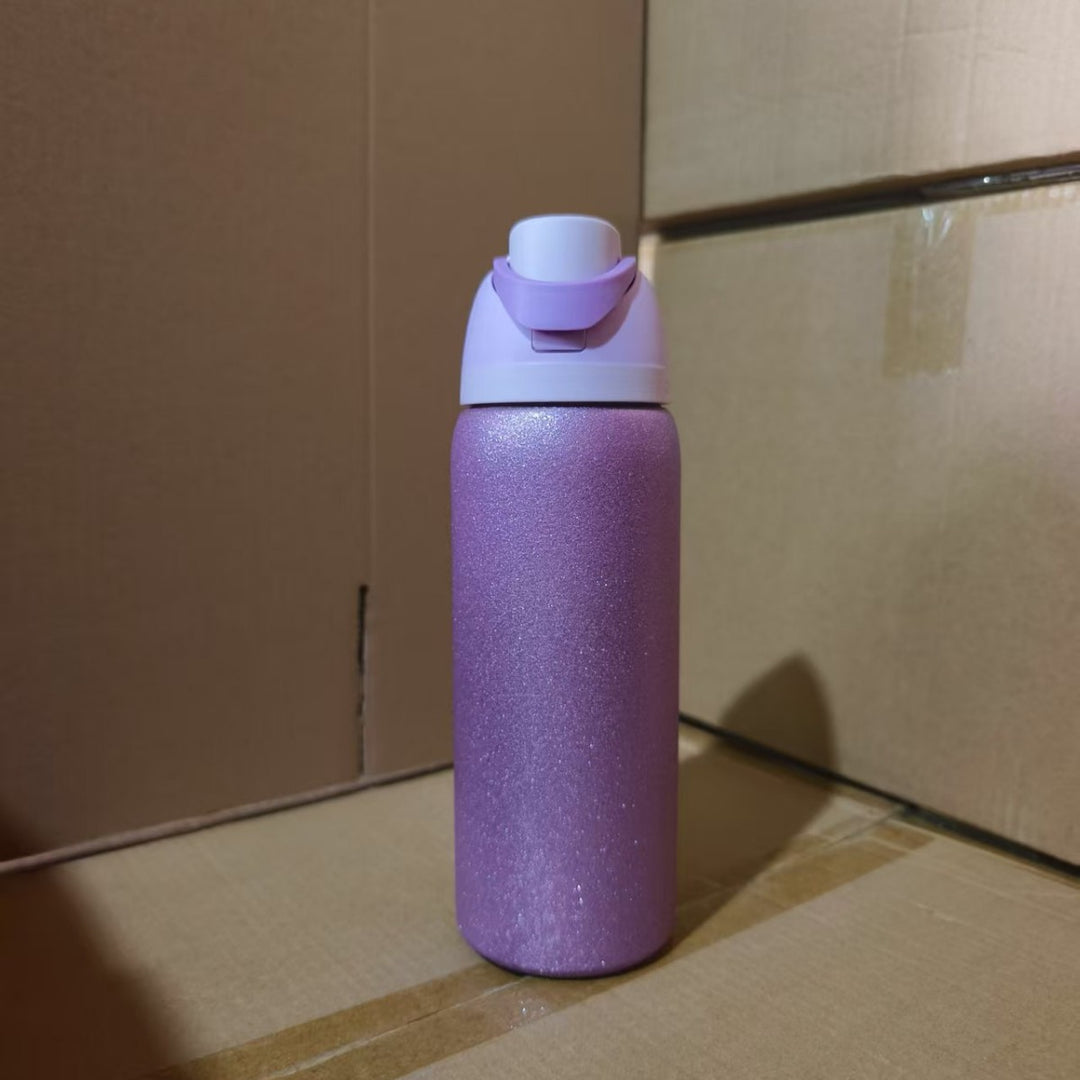 Insulated Stainless Steel Vacuum Water Bottle With One-Touch Flip Lid And Leakproof Safety Lock