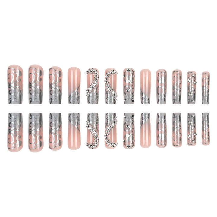 Decorative Rhinestone Stiletto Press-On Nails Kalsten