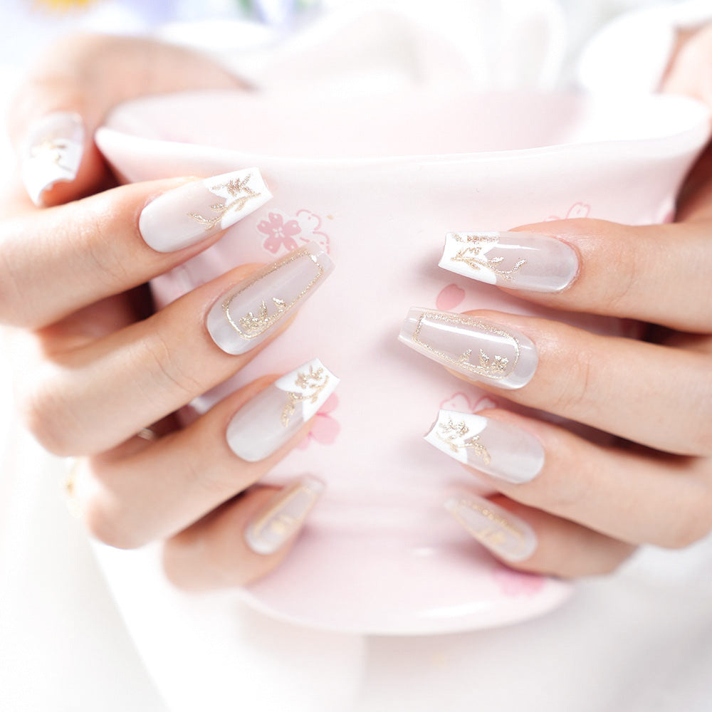 Floral Design Press-On Nail Set Kalsten