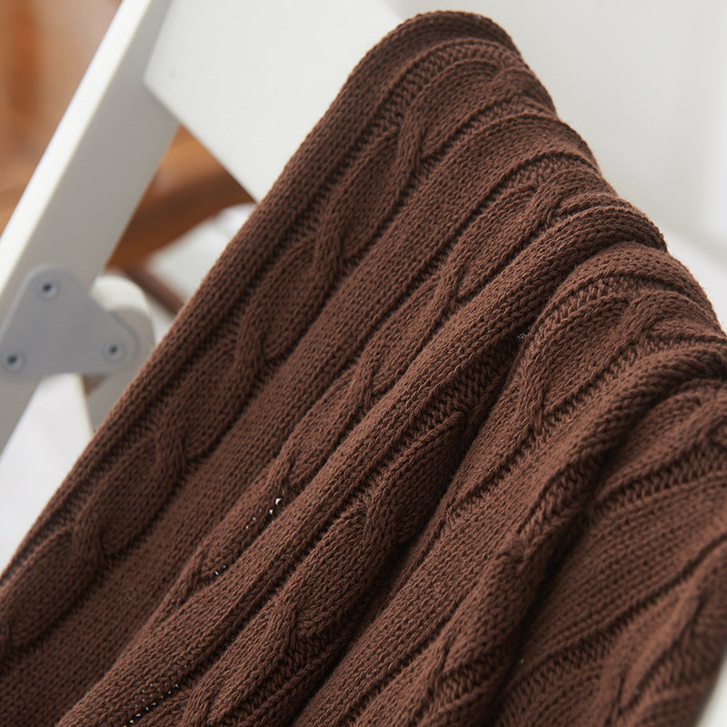Cable Knit Throw Blanket