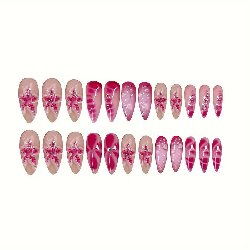 Elegant Decorative Press-On Nail Enhancements Kalsten