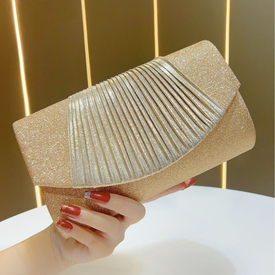 Glamorous Pleated Evening Clutch