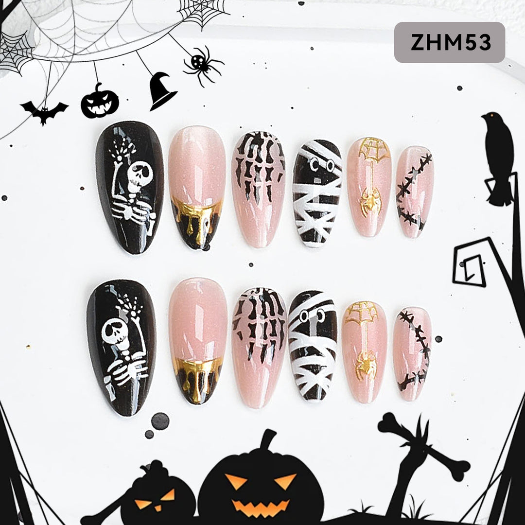 Halloween-Themed Artistic Press-On Nail Set Kalsten