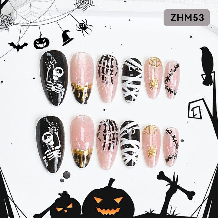 Halloween-Themed Artistic Press-On Nail Set Kalsten