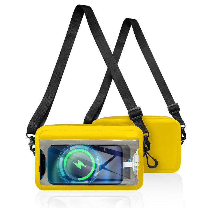 Waterproof shoulder bag with transparent smartphone case Kalsten