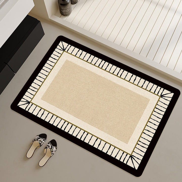 Stylish Geometric Patterned Bath Runner Kalsten