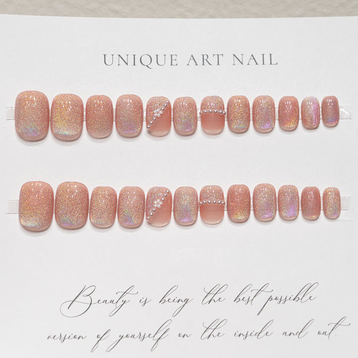 Glittery Nail Art Press-On Set