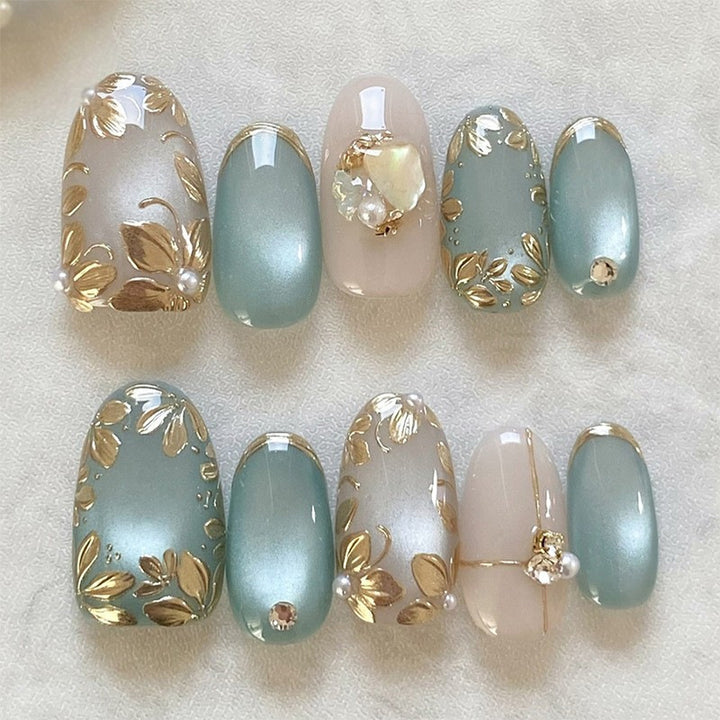 Thematic Underwater Nail Art Press-On Set Kalsten