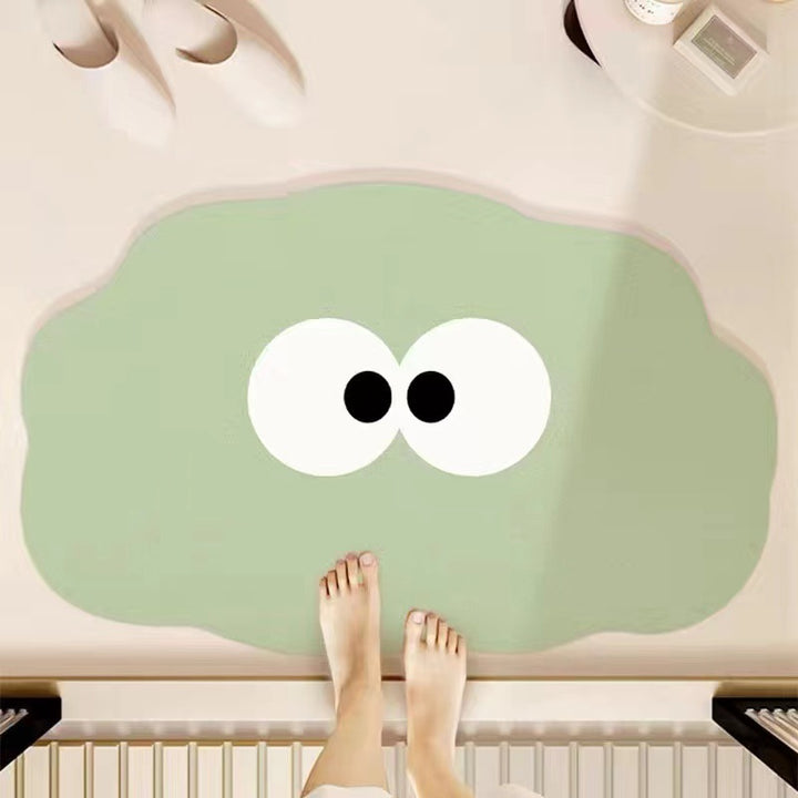 Playful Cartoon-Themed Bath Mat