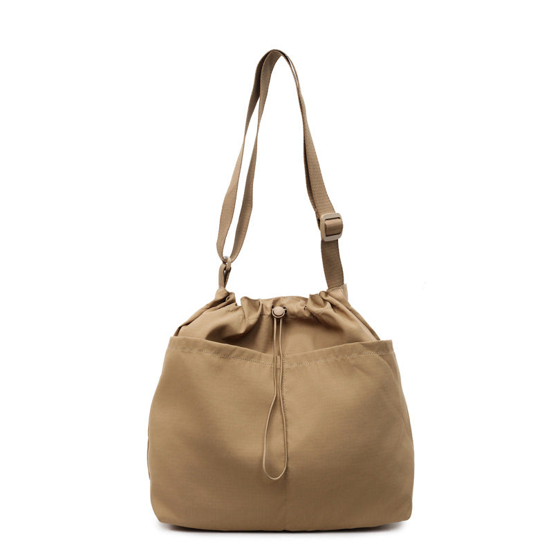 Drawstring Closure Utility Shoulder Bag