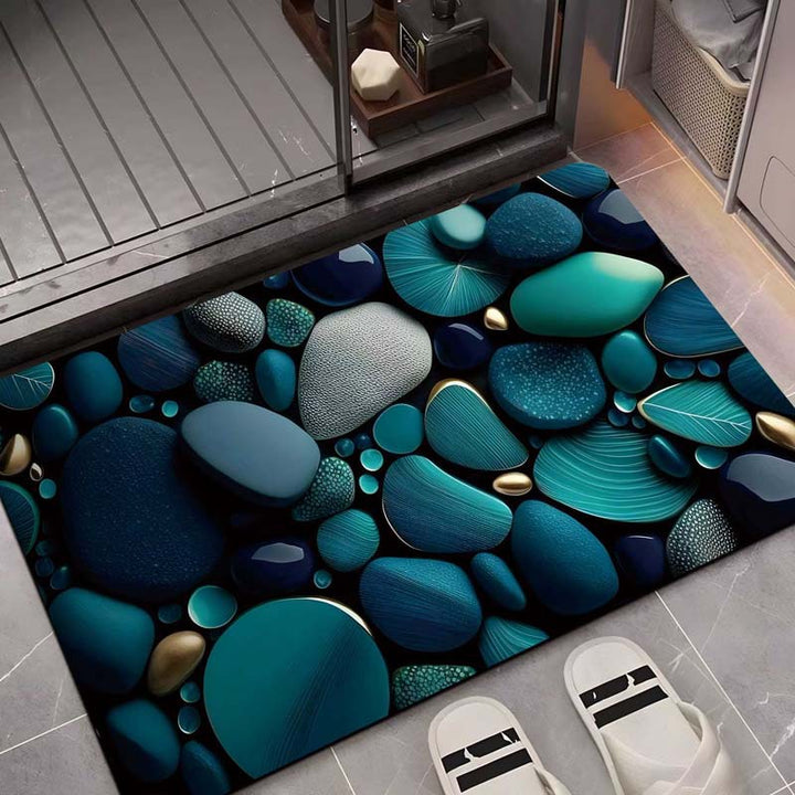 Decorative Pebble Pattern Bath Mat