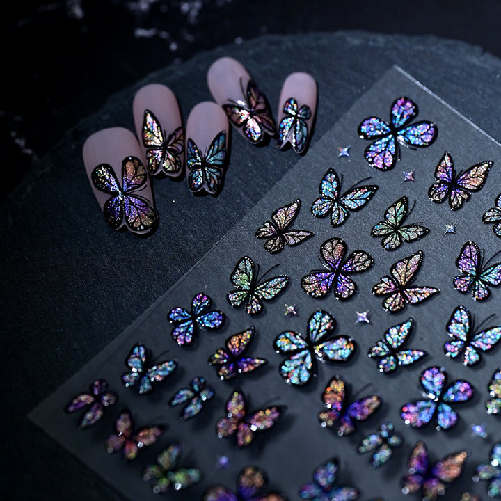 Glittering Butterfly Nail Art Stickers