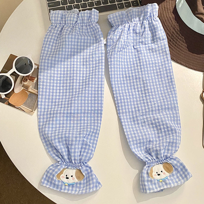 Arm cuffs with sweet dog appliqué design Kalsten