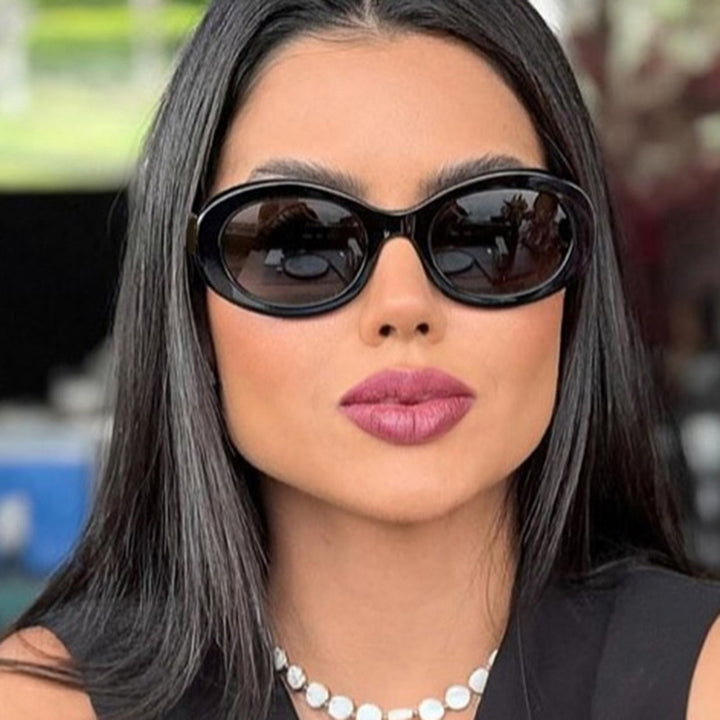 Women's round sunglasses with elegant plastic frame and UV protection Kalsten