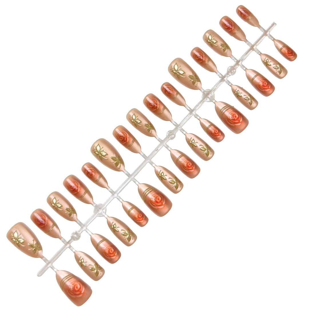 Ornate Floral Design Press-On Nails