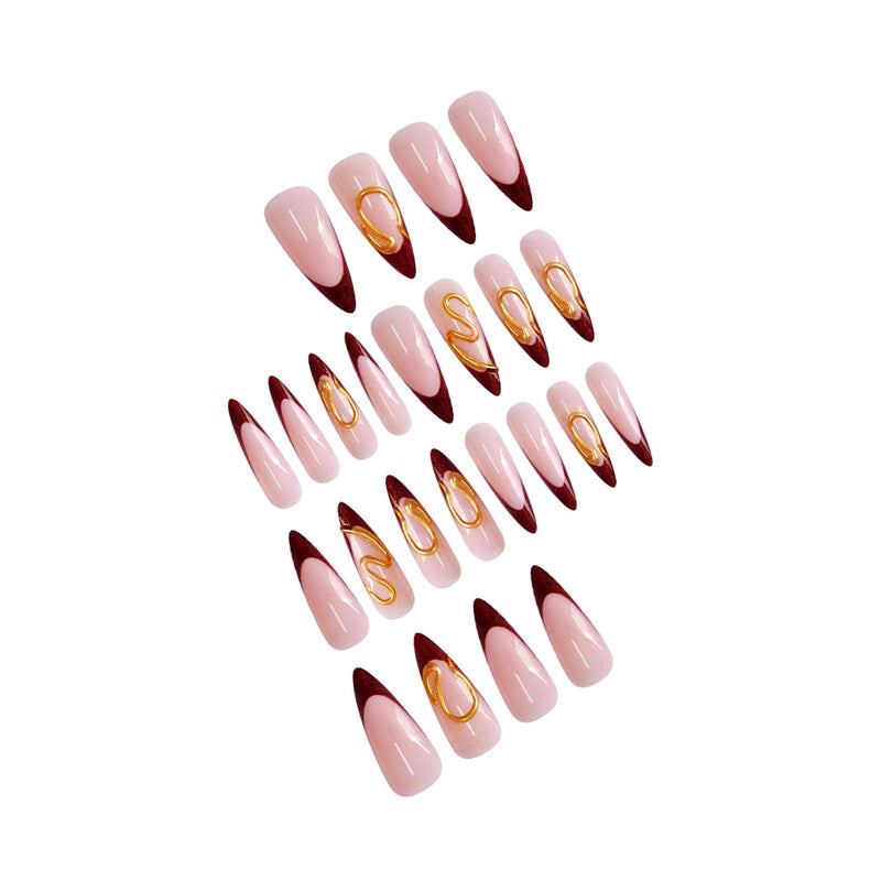 Elegant Stiletto Press-On Nail Art Kalsten