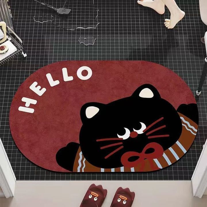 Cartoon-Themed Plush Area Mat