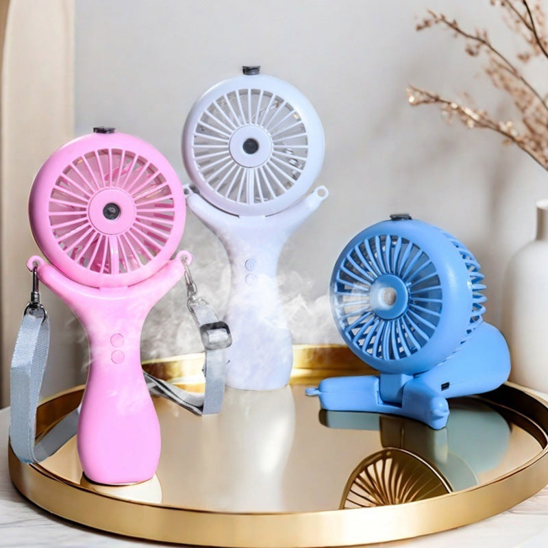 Women portable mini hand fan with spray function and ergonomic design Kalsten