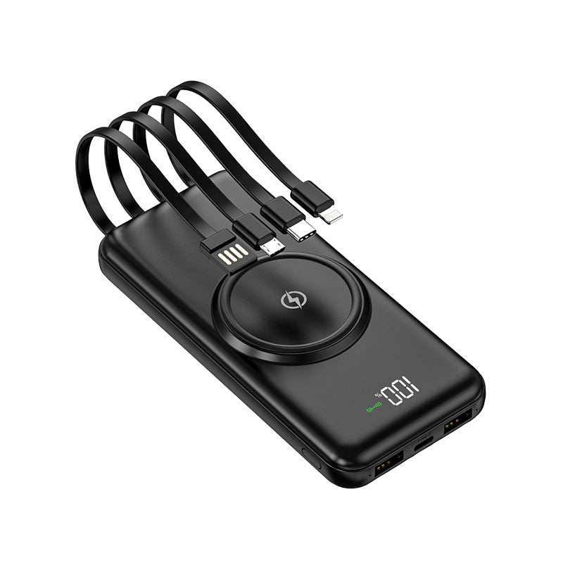 Portable power bank with intelligent charging technology and integrated cable system Kalsten