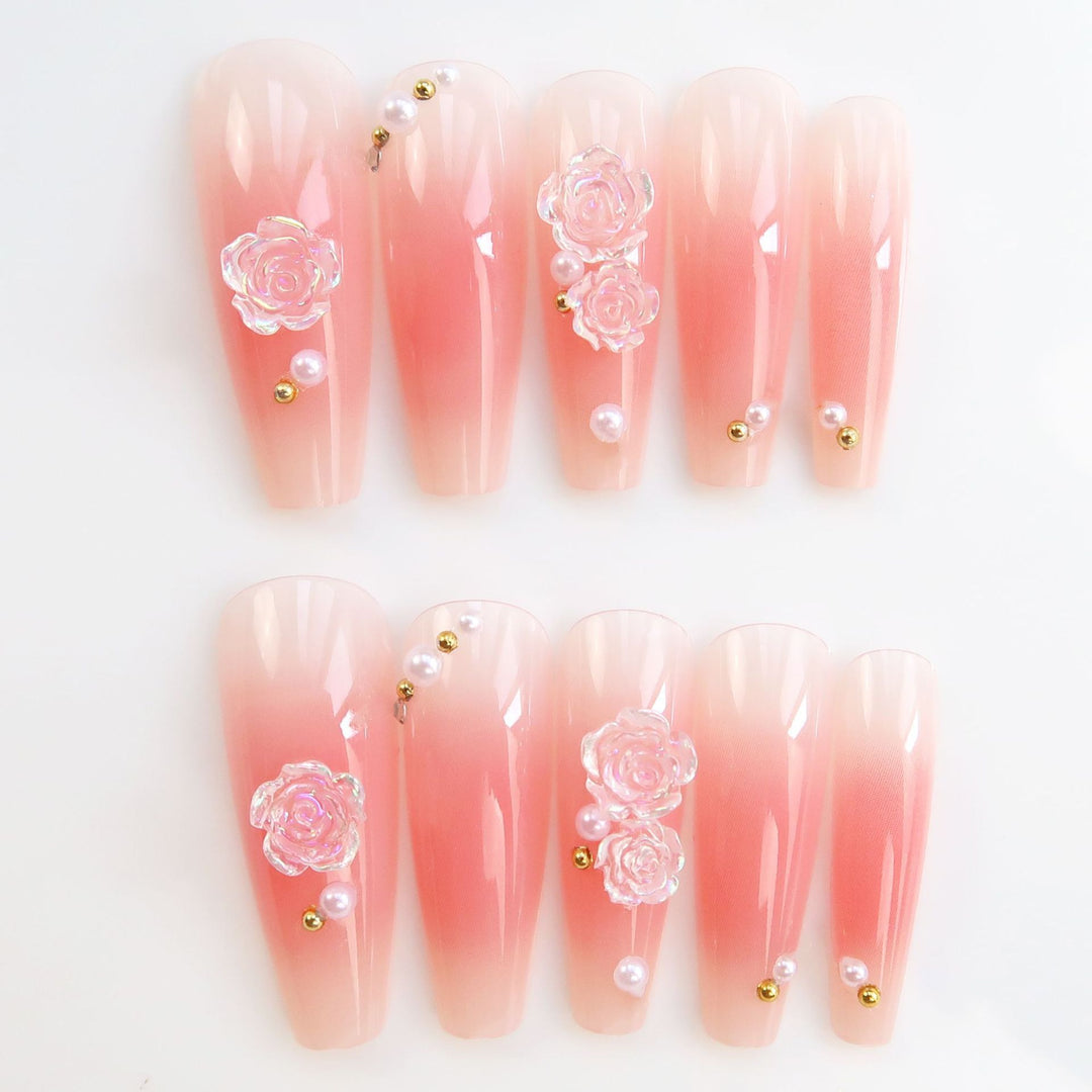 Artistic Floral Press-On Nail Art Kit
