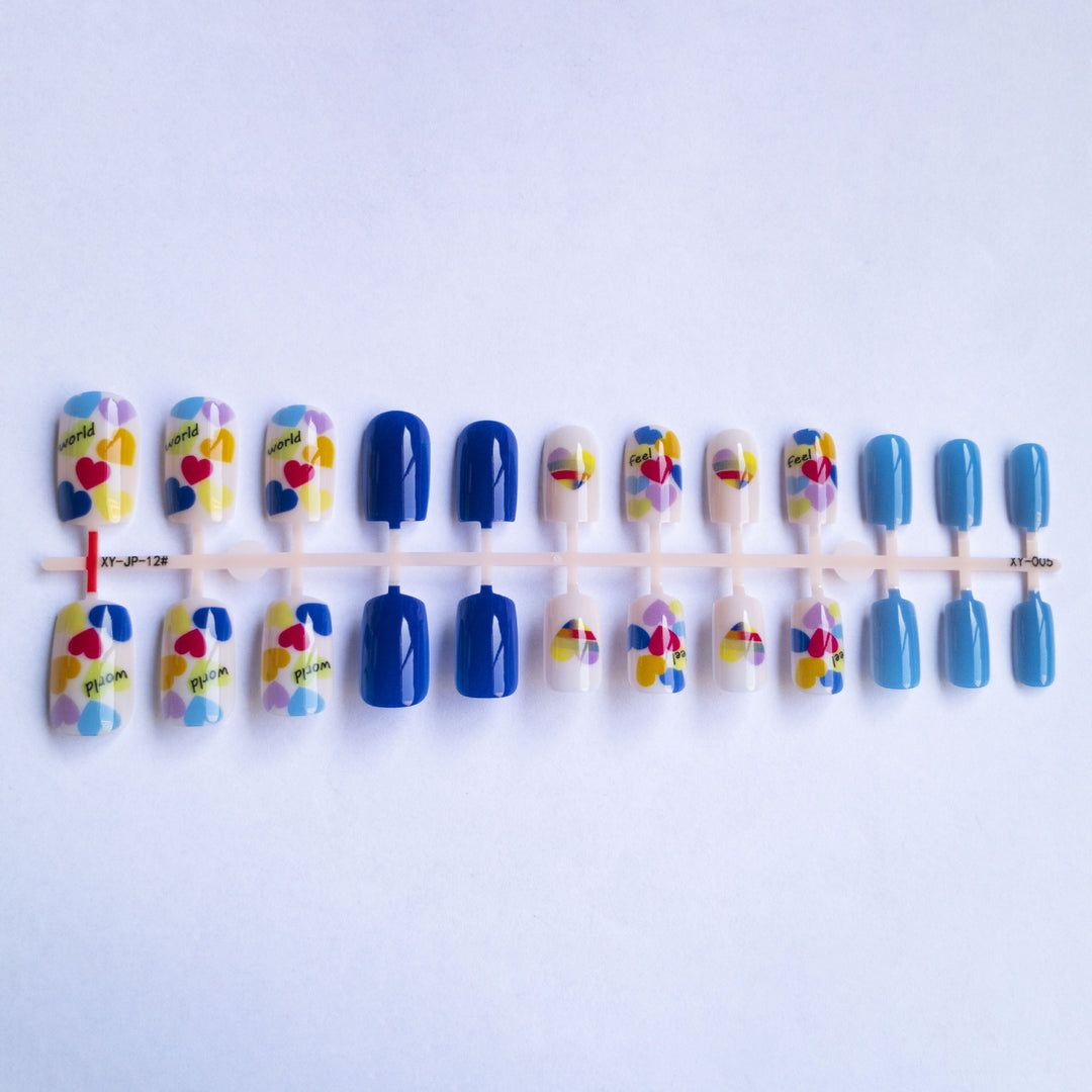 Creative Heart-Themed Nail Art Kit