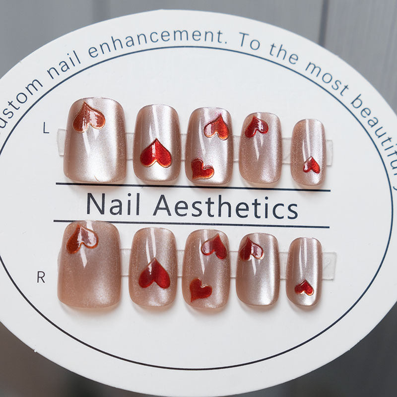 Heart-Design Press-On Nail Set