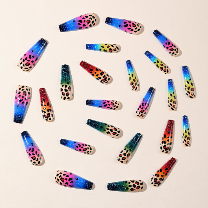 Ombre Leopard Print Nail Art Extensions Kalsten