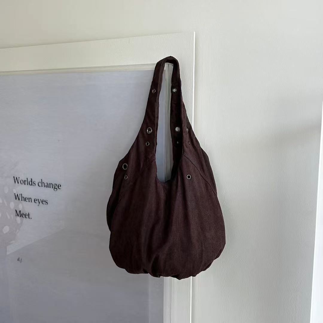Slouchy Canvas Shoulder Bag