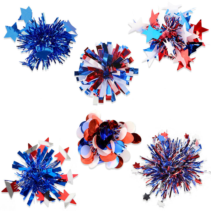 Women's nan metallic confetti pom pom hair clip with secure alligator grip Kalsten