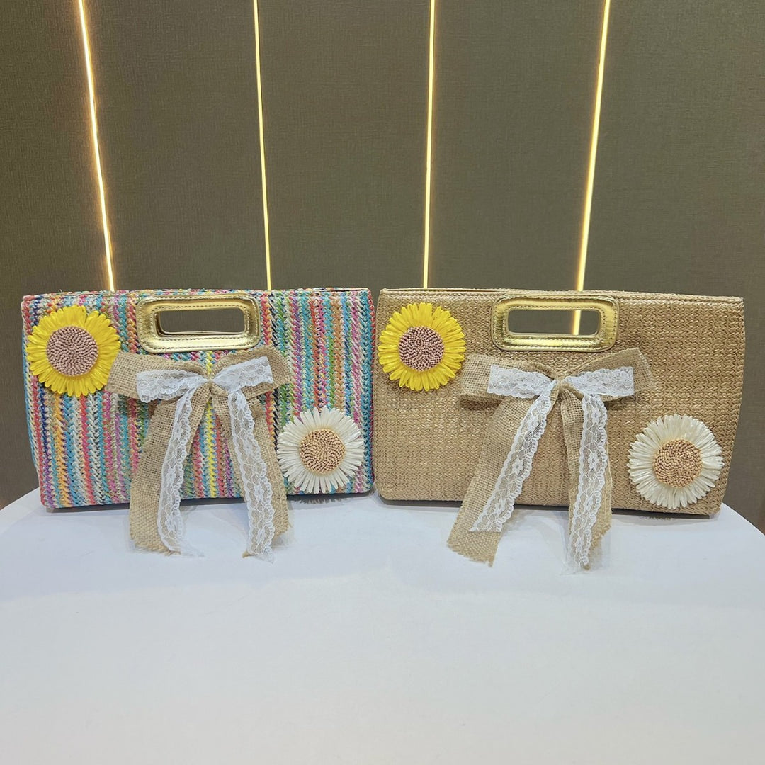 Decorative Straw Clutch