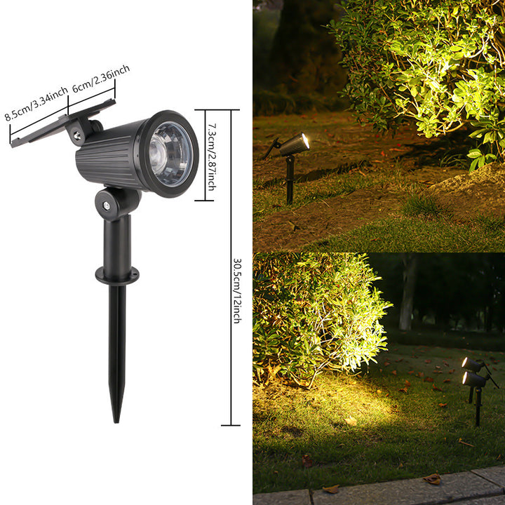 Solar-Powered Adjustable Garden Spotlight With Swivel Stake Kalsten