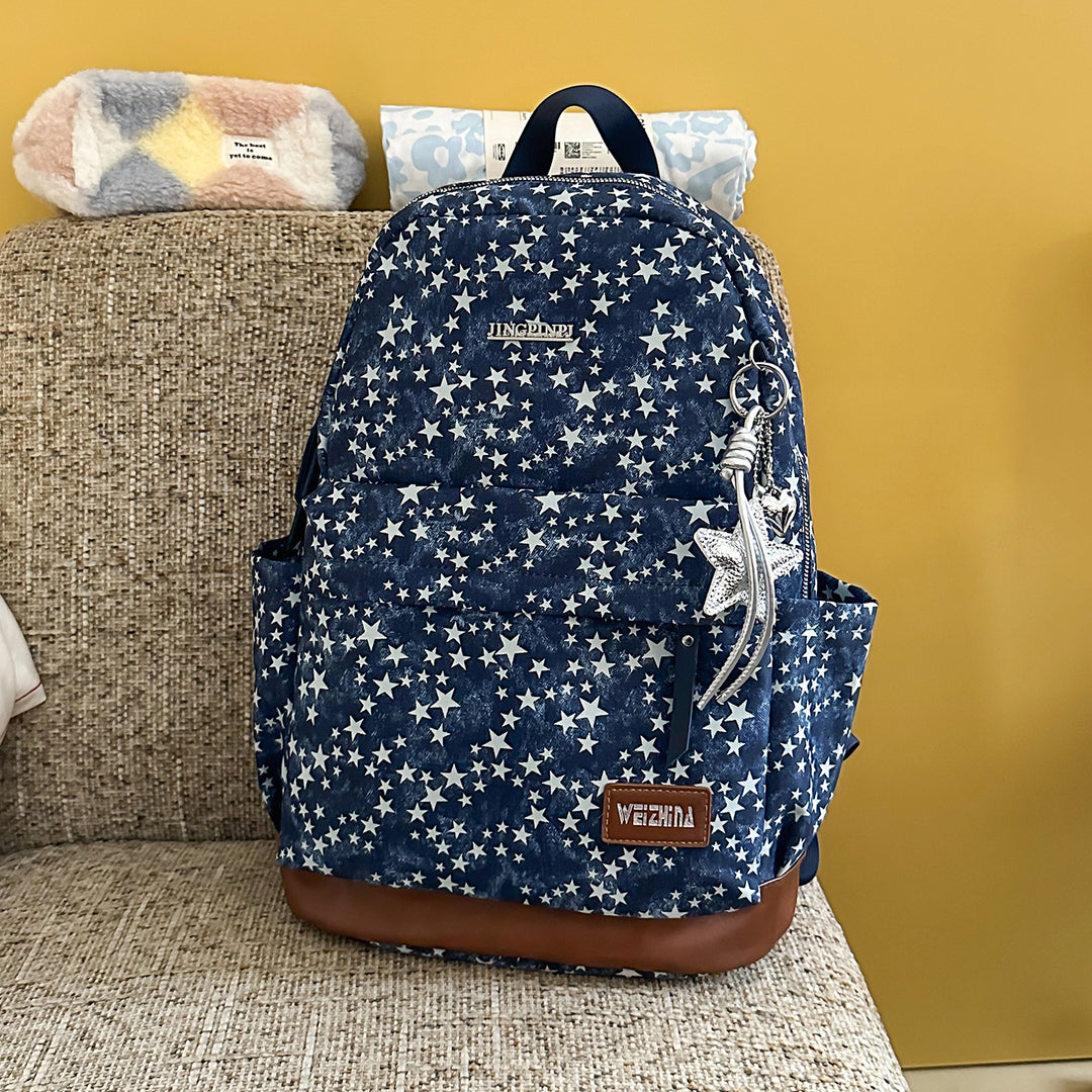 Stylish Star-Printed Casual Backpack Kalsten