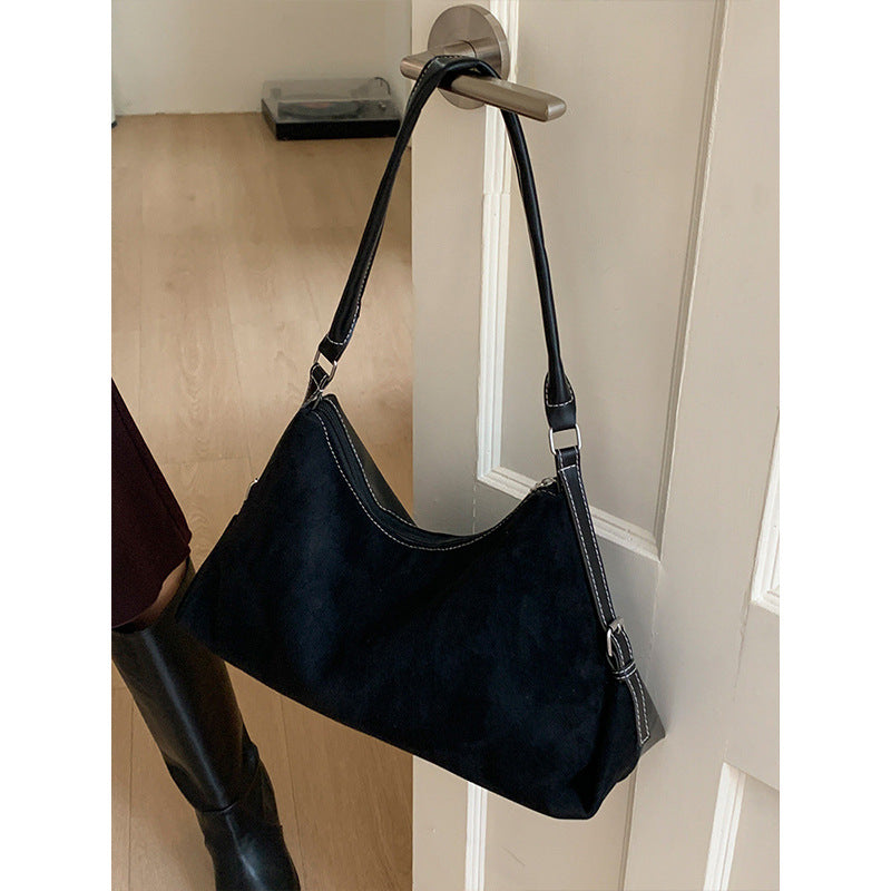 Elegant Suede Hobo Handbag