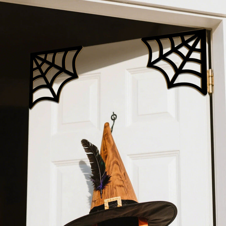Halloween-Themed Spider Web Door Decor