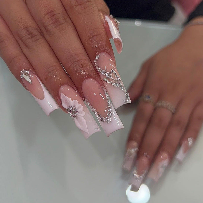 Glamorous Glittery Stiletto Press-On Nails Kalsten